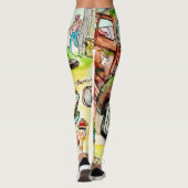 空のロットおよび古い錆ついた車- Stoopの生命 レギンス (裏面)