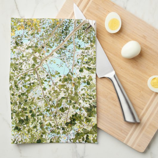 空の一片 キッチンタオル (四つ折り)