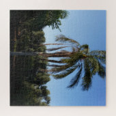 空の下で揺れるヤシ澄んの木 ジグソーパズル (横)