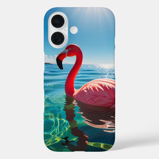 空の下のピンクのフラミンゴ Case-Mate iPhoneケース (裏面)