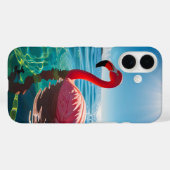 空の下のピンクのフラミンゴ Case-Mate iPhoneケース (裏面 (横))