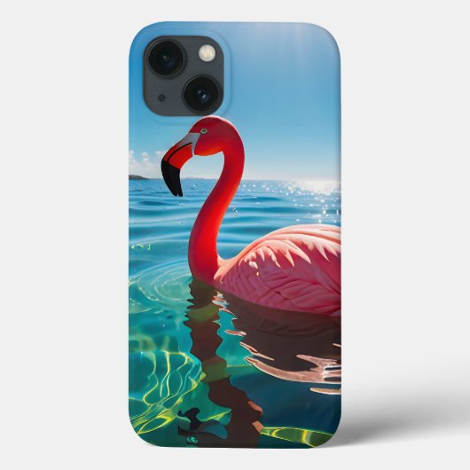 空の下のピンクのフラミンゴ Case-Mate iPhoneケース (裏面)