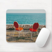 空の下の海の海岸の椅子 マウスパッド (マウス)