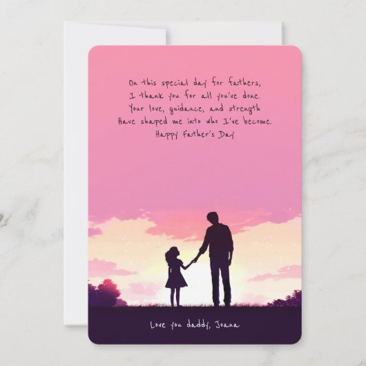 空の下の父と娘 ｜ 父の日 シーズンカード (正面)