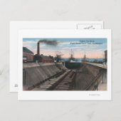 空の乾燥した波止場、海軍造船所 ポストカード (正面/裏面)