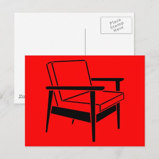空の事務用椅子 ポストカード (正面/裏面)
