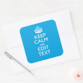 空の保青い装飾に落ち着いてテキスト スクエアシール (封筒)