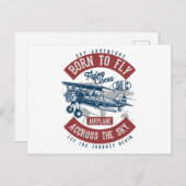 空の冒険生まれ飛行 ポストカード (正面/裏面)