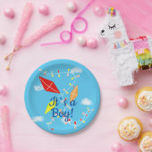 空の凧It's a Boy Baby Showerパーティー ペーパープレート (パーティー)