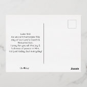 空の十字架彼はキリスト教の復活祭を復活させる 箔シーズンポストカード (裏面)