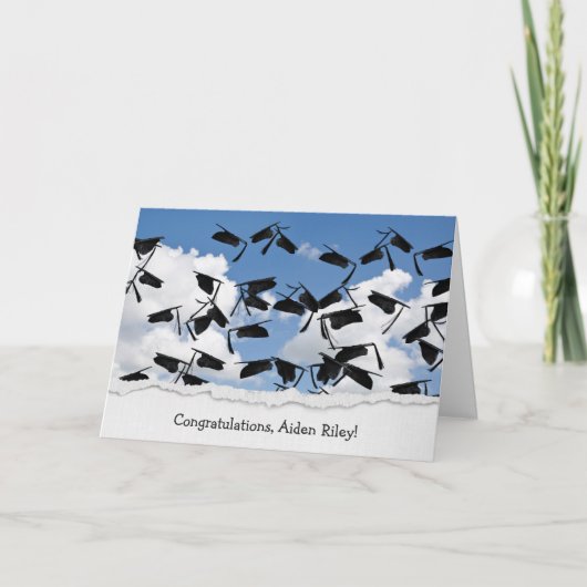 空の卒業キャップ カード (正面)