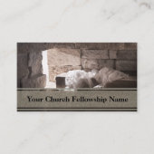 空の墓ホワイトライトサンライズチャーチパスター 名刺 (正面)