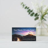 空の墓3つの十字型サンライズチャーチパスター 名刺 (スタンド正面)