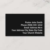 空の墓3つの十字日没の教会の牧師 名刺 (裏面)