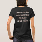 空の墓―復活の聖書のデザイン Tシャツ (裏面)