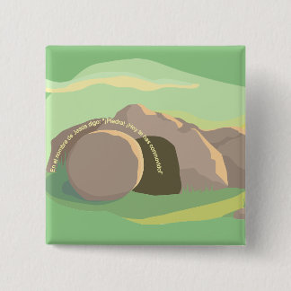 空の墓I石！動いた！I ESP Iスクエア 缶バッジ