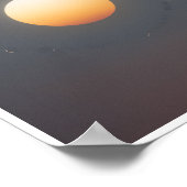 空の太陽の背景の壁を食べる ポスター (角)