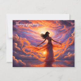 空の女神が光を創造する ポストカード