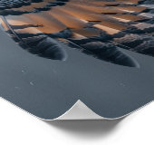 空の威厳のある飛んでいるポスターにフクロウ ポスター (角)