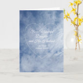 空の娘と夫のカスタマイズ可能な記念日カード カード (黄色い花)