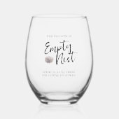 空の巣と上手にペアを組む ステムなしワイングラス (正面)