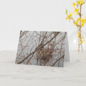 空の巣のお祝い カード (黄色い花)