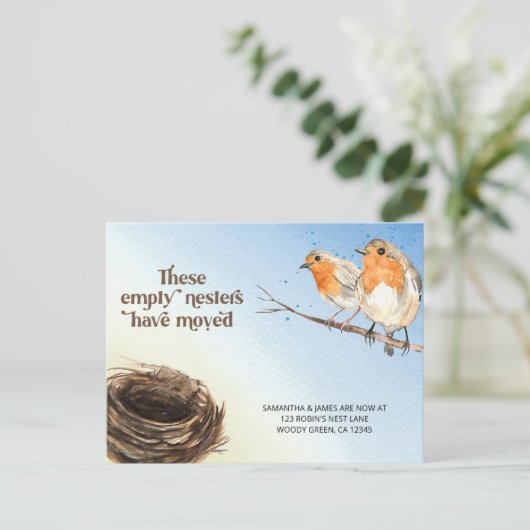 空の巣の水の色の移動 案内ポストカード (スタンド正面)