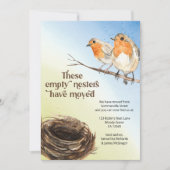 空の巣の水の色の移動 案内状 (正面)