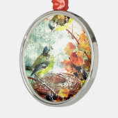 空の巣の雑談 メタルオーナメント (左)