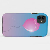 空の引用文ピンクバルーンでドリームオン感動的 Case-Mate iPhoneケース (裏面(横))