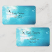 空の感動的な急上昇したタカ 名刺 (正面/裏面)