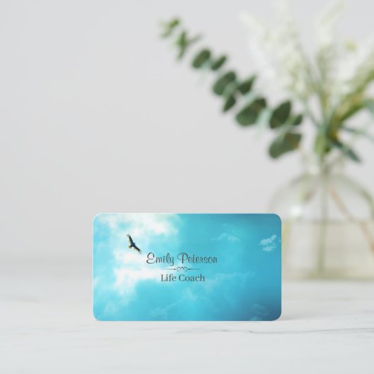 空の感動的な急上昇したタカ 名刺 (スタンド正面)