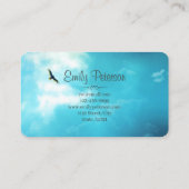 空の感動的な急上昇したタカ 名刺 (裏面)