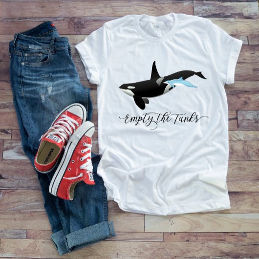 空の戦車ドルフィンフリーOrca Killer Whale Tシャツ