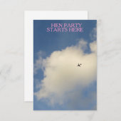 空の招待状の飛行機 招待状 (正面/裏面)