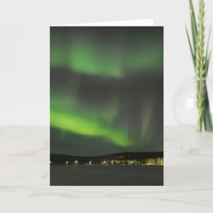 空の挨拶状のオーロラのborealis カード
