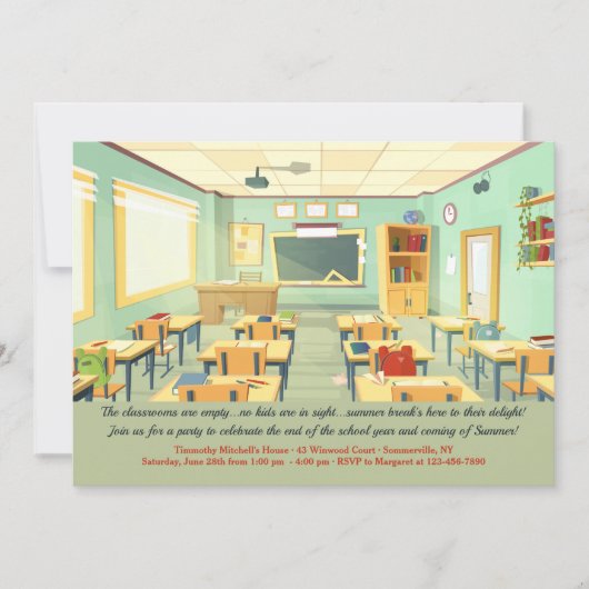 空の教室招待状 招待状 (正面)