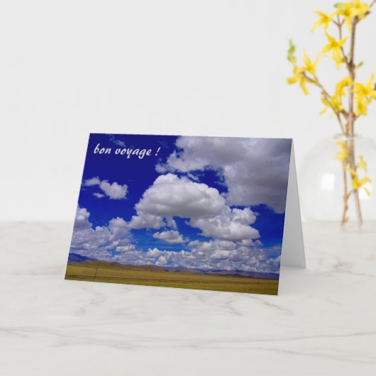 空の旅 カード (黄色い花)