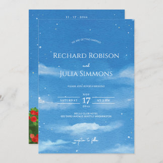 空の日付保存招待状 / 水彩空雲 セーブザデート