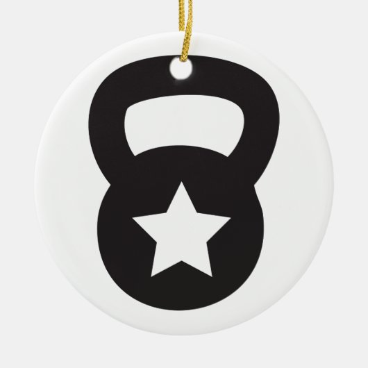 空の星とのKettlebell セラミックオーナメント (正面)
