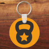 空の星を持つケトルベル キーホルダー (正面)