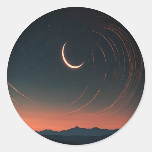 空の月の魔法のシール ラウンドシール (正面)