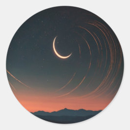 空の月の魔法のシール ラウンドシール