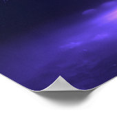 空の枝白熱［赤熱］光を放つの木 – 紫 ポスター (角)