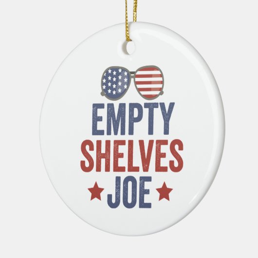 空の棚ジョーファニーコンサファティブ自由主義のアンチ セラミックオーナメント (左)