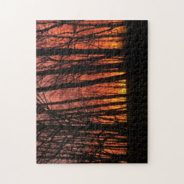 空の森の夕焼け ジグソーパズル