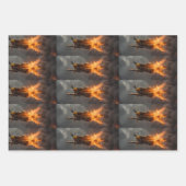 空の炎：スピットファイアの上昇 ラッピングペーパーシート (正面)