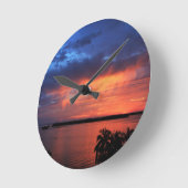 空の炎 ラウンド壁時計 (傾斜)