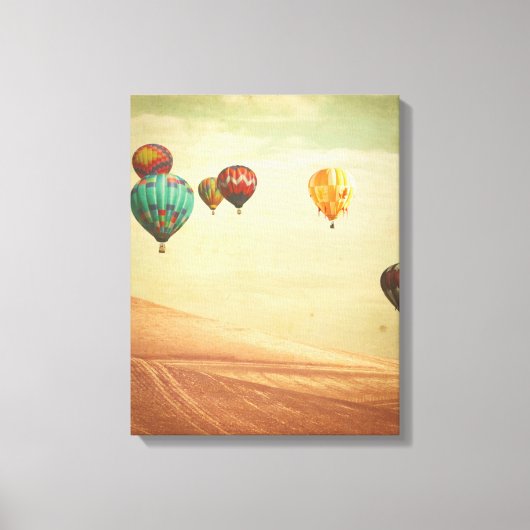 空の熱気球 キャンバスプリント (正面)