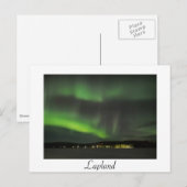 空の白いポストカードにオーロラボレリス ポストカード (正面/裏面)